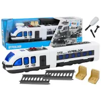Leantoys Pociąg Pasażerski Tory Do Skręcania Majsterkowania DIY Dźwięki Światła
