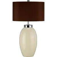 Elstead Lighting Elstead Victor Tischleuchte E27 58cm Creme Braun, UK
