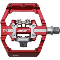 HT Components HT D1 Duo Clip/Flat Pedal Highend Hybridpedal - Red