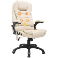 HOMCOM Massagesessel Bürosessel Chefsessel Sessel Drehstuhl mit Wärmefunktion