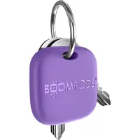 Boompods , Wiederaufladbarer Bluetooth-Tracker USB-C für Schlüssel, Tasche, Violett
