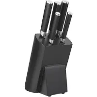 Johann Lafer Lafer PURE Messerblock 6tlg. mit Kochmesser, Brotmesser und Universalmesser
