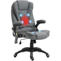 Vinsetto Massagesessel Chefsessel Gamingstuhl Drehstuhl Massagebürostuhl Grau