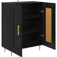 vidaXL Sideboard Schwarz Eichen-Optik 69,5 x 34 x 90 cm
