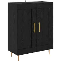 vidaXL Sideboard Schwarz Eichen-Optik 69,5 x 34 x 90 cm