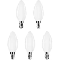 Modee Lighting E14 LED Filamentlampe 4W 470lm 4000K Neutralweiß Mattiert 5 Stück