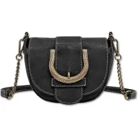 Collezione alessandro Umhängetasche "Vintage Nappa" halbrunde Ledertasche, Made in Italy