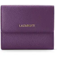 Lazarotti Leder Geldbörse Bologna Leather Wallet With 8 Card Slots Purple violett