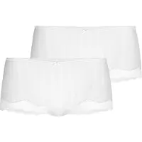 Calida Slip "Slip Panty Etude Toujours Low Cut 2P 2er Pack", Damen, Gr. 44-46, weiß, Obermaterial: 95% Baumwolle CO. 5% Elasthan EL., Unterhosen Slip