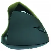 Exertis Connect Ergonomische vertikale Maus, für Rechtshänder, wireless, schwarz verhindert unnatürliches Drehen des