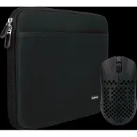 BlueBuilt Laptophülle Breite 40 cm 17 Zoll Schwarz + Vortech Prestige Gaming-Maus