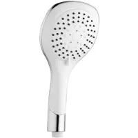 Aloni Bianco Handbrause Duschkopf Kunststoff Chrom Weiß 5 Strahlarten und Anti-Kalk-Düsen 1/2 Zoll