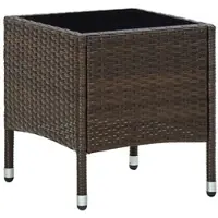 Furnicato Gartentisch Braun 40x40x45 Cm Poly Rattan