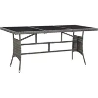 Furnicato Gartentisch Grau 170 X 80 X 74 Cm Poly Rattan