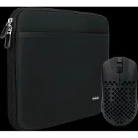 BlueBuilt Laptophülle Breite 33 cm 14 Zoll M Schwarz + Vortech Prestige Gaming-Maus