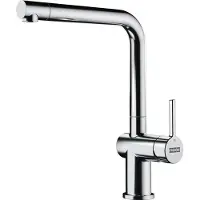 Franke Messing Hochdruck Armatur, Wasserhahn Active L Window Schwenkauslauf Chrom Seitenbedienung 115.0653.390 - inkl.