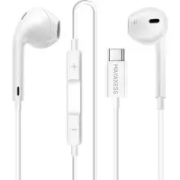 Avizar Mayaxess, USB-C Kopfhörer mit Mikro für Galaxy S25 / Ultra / Plus / FE / Edge, Weiß