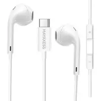 Avizar Mayaxess, USB-C In-Ear Kopfhörer mit Mikro für Galaxy S25 FE, Weiß