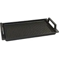 Eurolux Premium Grillplatte,2Griffe,41x24x2,5cm,gerillt