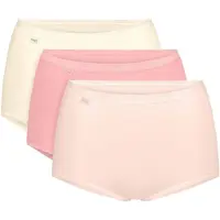 Sloggi 3er-Set: Taillenpantys "Basic+" in Rosa/ Creme - 48