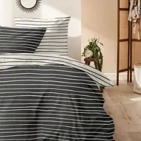Enrico Coss Perkal Bettwäsche Hannover 155x220 cm + 80x80 cm | anthrazit - grau