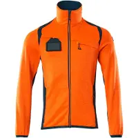 Mascot Herren Fleecepullover mit Reißverschluss ACCELERATE SAFE Hi-vis Orange / Dunkelpetroleum XL - 19403-316-1444-XL - Hi-vis Orange / Dunkelpetroleum