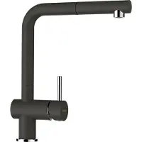 Schock Küchenarmatur "EPOS SB", grau (asphalt), B:21,5cm H:31cm Ø:5cm, Messing, Armaturen, Küchenarmatur, ausziehbarer Auslauf, Rückflussverhinderer, Schwenkbereich 180