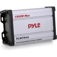 Pyle 4-Kanal Marine-Verstärker-Receiver – Wasserdichter und wetterfester Audio-Subwoofer