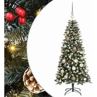 Syfax Künstlicher Weihnachtsbaum mit 150 LEDs mit Ständer Grün 120 cm