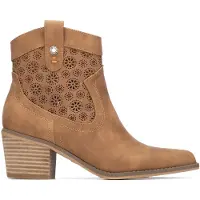 Refresh für Damen. 17515001-CAMEL Stiefelette 175150 braun (37), 3 bis 5 cm, Reißverschluss, Lässig