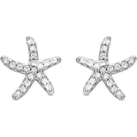 Luxenter Rhodium plattierte Brillant Zirkonia Ohrringe - Emuh