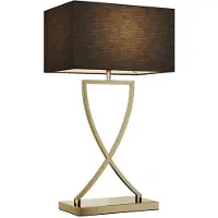 LUCANDE Evaine Tischleuchte Brass/Black - , Evaine, Schwarz, für Wohnzimmer, Metall, Modern