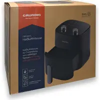 Grundig FRY 6321 L Heißluftfritteuse (4,7 l Fassungsvermögen, 1300 W Leistung, Timer, Antihaftbeschichtung), Farbe:Schwarz