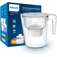 Philips Water Wasserfilterkanne +4 Geschmack+ Ersatzfilterkartuschen schneller D