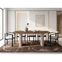 WFL GROUP Ausziehbarer Rechteckiger Esstisch – XXL Modernes Design Metallgestell in Kaschmir – für 10-14 Personen, 200 x 90 / 300 cm – Eiche Braun Rustikal
