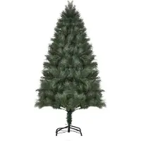 Youjia Weihnachtsbaum Ø90 x 180 cm, künstliche Tanne, realistisches Nadelkleid, Grün