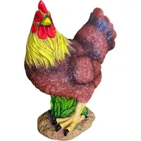 Relaxdays Gartenfigur Huhn