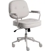 Beliani Bürostuhl Taupe Kunstleder Drehbar Höhenverstellbar mit Armlehnen Modernes Design für Büro Homeoffice Schreibtischstuhl Drehstuhl