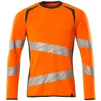 Mascot Herren Sweatshirt ACCELERATE SAFE Hi-vis Orange / Moosgrün 5XL - 19084-781-1433-5XL - Hi-vis Orange / Moosgrün