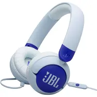 JBL Junior 320 On-Ear Kinderkopfhörer mit Kabel, integriertem Mikrofon, Safe Sound bis 85 dB, faltbares Design, 12-mm Ohrpolster & Sticker-Set