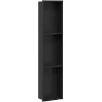 vidaXL Duschnische Schwarz 90 x 20 x 9,5 cm Edelstahl