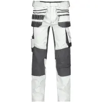 Dassy Flux Painters Stretch-Malerhose mit Holstertaschen | Art.-Nr. 201023 weiß/anthrazitgrau 66 STANDARD