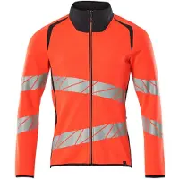 Mascot Herren Sweatshirt mit Reißverschluss ACCELERATE SAFE Hi-vis Rot / Schwarzblau M - 19184-781-22210-M - Hi-vis Rot / Schwarzblau