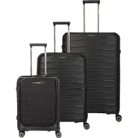 Travelite Trolleyset "MOOBY 3-teilig Reisekoffer Hartschale" mit TSA-Schloss und recyceltem Polypropylen