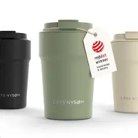 LARS NYSØM LARS-NYSØM Thermobecher Bevaegelse Sage Green, grün, hält 4 h warm und 8 h kalt, Edelstahl doppelwandig, 380 ml