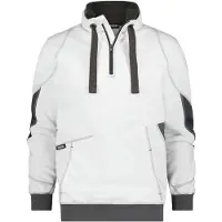 Dassy Sweatshirt STELLAR - Troyer mit Reißverschluss - Arbeitspullover weiß/anthrazitgrau L