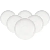 Villeroy & Boch Untertasse "Mokka-/Espressountertassen Anmut ø 12 cm 6er Set weiß" Spülmaschinenfest, Mikrowellensicher