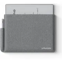 ReMarkable - Schutzhülle für Papiertabletts - dünnes Design & mit Stifthalter - weiches Innenfutter - für sicheren Transport und Aufbewahrung - graues Polymer