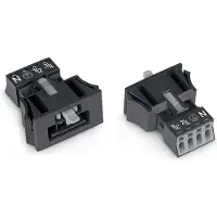 Wago 890-714 Snap-In-Stecker,4-polig,Kod. A,schwarz 890714 - 50 Stück