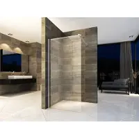 Aloni Walk In Dusche Begehbare Duschwand Glas Duschabtrennung Duschtrennwand Glaswand mit NANO-Beschichtung (BxH) 900 x 2000 mm